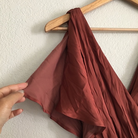 Express Satin Flutter Sleeve Culotte Jumpsuit - Picture 8 of 8